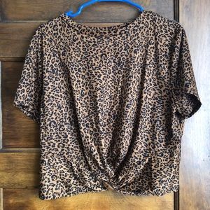 Cheetah print crop top